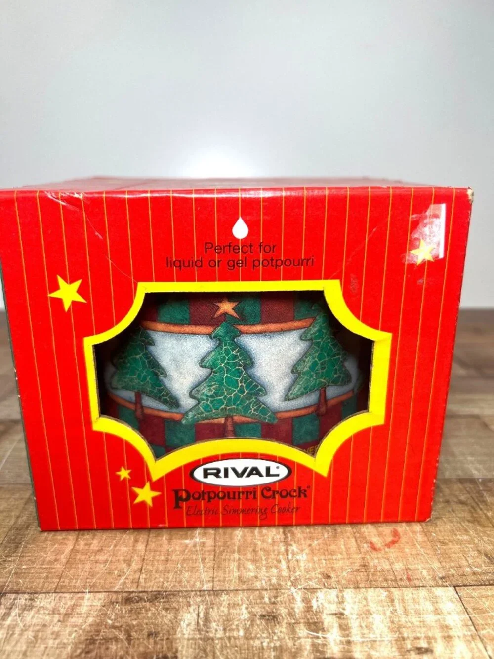 Rival Potpourri Crock Electric Simmering Cooker Model 3206 Green Holiday Design